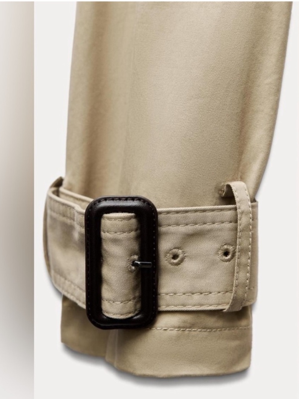 Zara Limited edition pure cotton celeb style Beige Trench Coat with Belt - Women - Picture 7 of 12